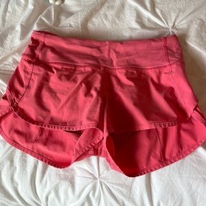 Lululemon pink speed up shorts